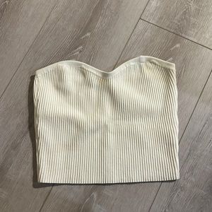 Cream rubbed tube top